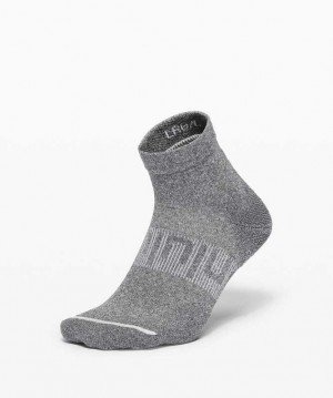 Lululemon Power Stride Ankle Anti-Stink Erkek Çorap Gri | HPIXVR-374