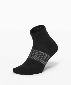 Lululemon Power Stride Ankle Anti-Stink Erkek Çorap Siyah | CXKVDE-861