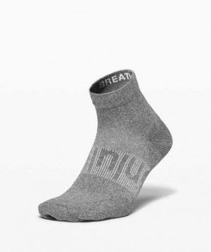 Lululemon Power Stride Ankle Erkek Çorap Gri | IWLXKF-576