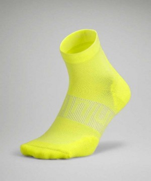Lululemon Power Stride Ankle Erkek Çorap Sarı | RWUPGJ-986