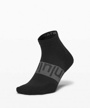 Lululemon Power Stride Ankle Erkek Çorap Siyah | FYBGEX-954