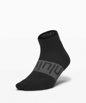 Lululemon Power Stride Ankle Kadın Çorap Siyah | WVCRZS-851