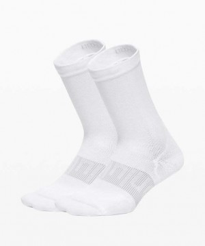 Lululemon Power Stride Crew 2 Pack Kadın Çorap Beyaz | CJIETL-920