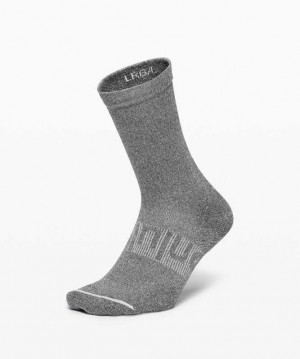 Lululemon Power Stride Crew Erkek Çorap Gri | JAQSNO-012