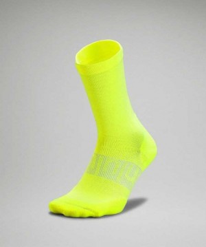 Lululemon Power Stride Crew Erkek Çorap Sarı | OQBEVH-038