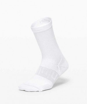 Lululemon Power Stride Crew Kadın Çorap Beyaz | UAMCJX-346