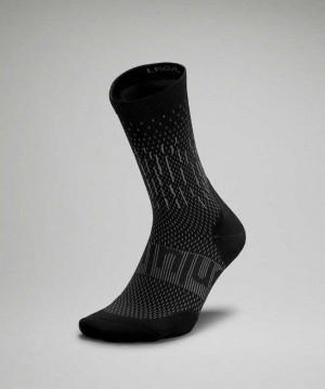 Lululemon Power Stride Crew Ref Erkek Çorap Siyah | ZNICBH-091