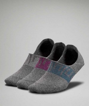 Lululemon Power Stride No-Show Active Grip 3P Kadın Çorap Gri Nane | NDJETM-253