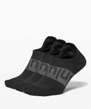 Lululemon Power Stride Tab 3 Pack Erkek Çorap Siyah | INGBKJ-379