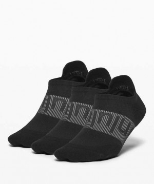 Lululemon Power Stride Tab 3 Pack Kadın Çorap Siyah | QHSAKN-120