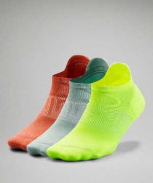 Lululemon Power Stride Tab 3 Pack Kadın Çorap Sarı Yeşil Turuncu | RADEXV-147