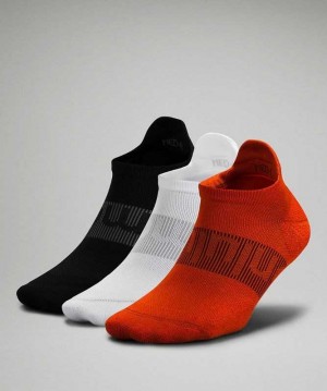 Lululemon Power Stride Tab 3 Pack Kadın Çorap Kırmızı Beyaz Siyah | RKFNZY-805
