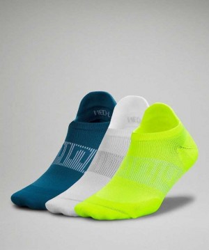 Lululemon Power Stride Tab 3 Pack Kadın Çorap Sarı Beyaz Mavi | VBPOWF-365