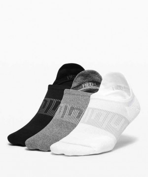 Lululemon Power Stride Tab 3 Pack Kadın Çorap Beyaz Gri Siyah | WERTSF-837