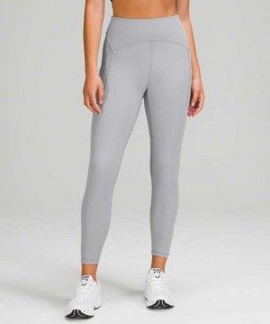 Lululemon Power Thru High-Rise Tight 25" Kadın Tayt Gri | NJFRZM-516