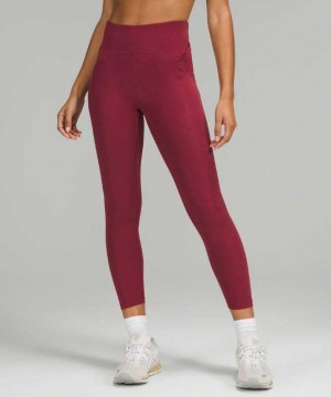Lululemon Power Thru High-Rise Tight 25" Kadın Tayt Mulled Wine | RBCIDV-596