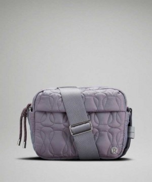 Lululemon Quilted Embrace Crossbody Çantası Pembe Mavi Gri | PGIDVH-178