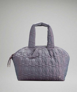 Lululemon Quilted Embrace Tote 20L Çantası Pembe Mavi Gri | EKJPXN-459