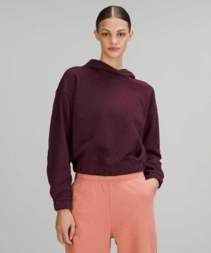 Lululemon Relaxed Cropped Kadın Kapşonlu Cassis | IONGYA-563