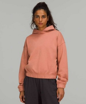 Lululemon Relaxed Cropped Kadın Kapşonlu Pembe | YLKHWS-913