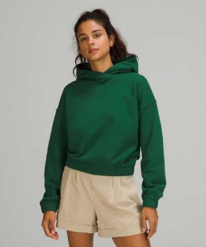 Lululemon Relaxed Cropped Kadın Kapşonlu Yeşil | KUHMZT-958