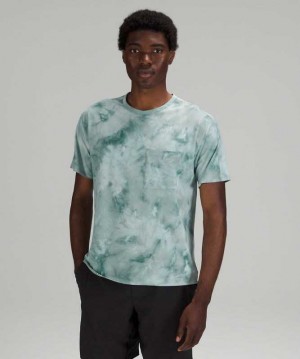 Lululemon Relaxed Mesh Pocketed Sleeve Shirt Erkek Üstler Nane | MVGAZW-093