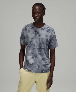 Lululemon Relaxed Mesh Pocketed Sleeve Shirt Erkek Üstler Beyaz Siyah | YEPTGC-869