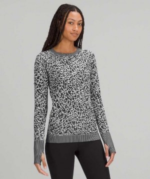Lululemon Rest Less Pullover Kadın Üstler Siyah Beyaz | IAHUNE-796