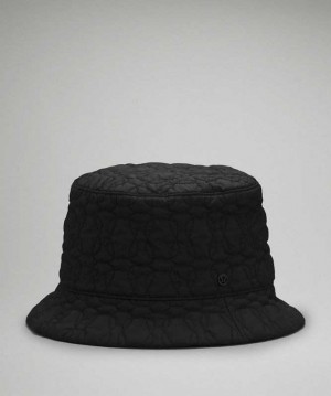 Lululemon Reversible Quilted Bucket Şapkalar Siyah | FWRLCY-617