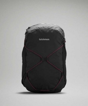 Lululemon Ripstop Paracord Backpack Çantası Siyah Kırmızı | AZIWEN-843