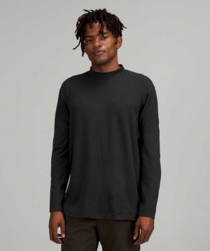 Lululemon Rulu™ Mock Neck Long Sleeve Erkek Üstler Siyah | OJHTZW-061