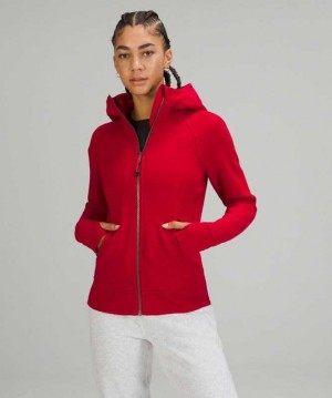 Lululemon Scuba Light Cotton Fleece Kadın Tişörtü Koyu Kırmızı | UJXTQL-956