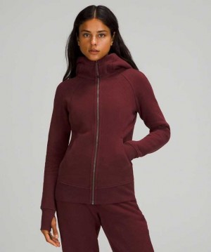 Lululemon Scuba Light Cotton Fleece Kadın Tişörtü Kırmızı | VCOTQL-935