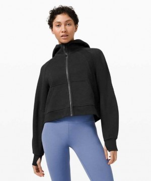 Lululemon Scuba Oversized Full-Zip Kadın Tişörtü Siyah | ZAUOPW-431