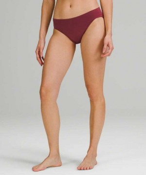 Lululemon Seamless Mid-Rise Bikini Kadın İç Giyim Mulled Wine | QHMVIC-729