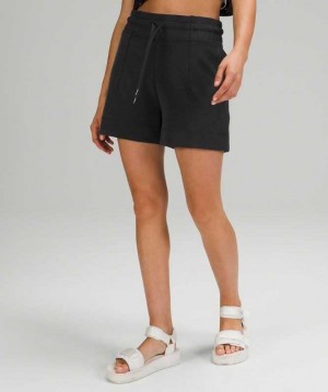 Lululemon Soft Ambitions HR 4" Kadın Şort Siyah | VMAWDQ-531