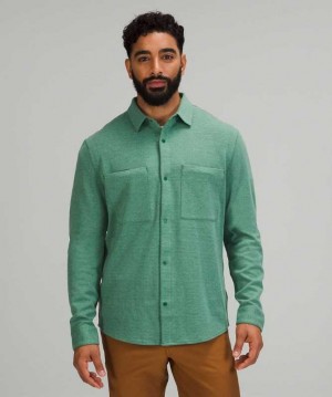 Lululemon Soft Knit Overshirt Erkek Üstler Yeşil | LJUNRS-053