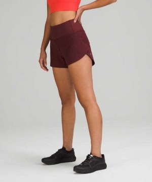 Lululemon Speed Up High-Rise 4" Lined Kadın Şort Kırmızı | UZTXLE-296