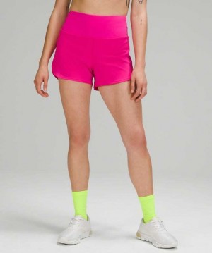 Lululemon Speed Up High-Rise 4" Lined Kadın Şort Pembe | AOHSLZ-679
