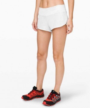 Lululemon Speed Up Low-Rise Lined 2.5" Kadın Şort Beyaz | QWMCXI-568