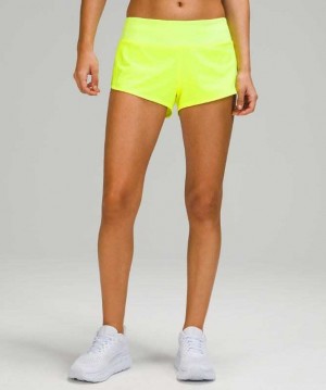 Lululemon Speed Up Low-Rise Lined 2.5" Kadın Şort Sarı | WOCMHV-962