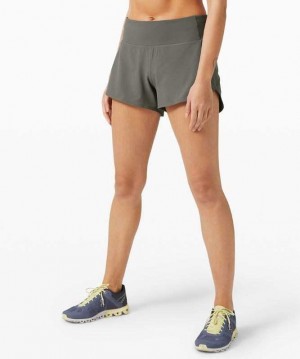 Lululemon Speed Up MR 4" Lined Kadın Şort Gri | ENYIOZ-237