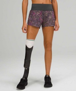 Lululemon Speed Up MR 4" Lined Kadın Şort Gri | FBTQLI-543