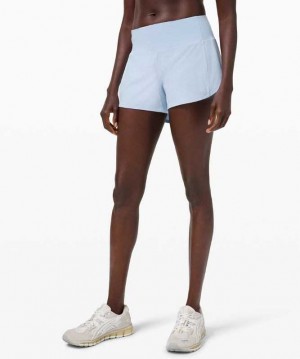Lululemon Speed Up MR 4" Lined Kadın Şort Mavi | HFVABK-458