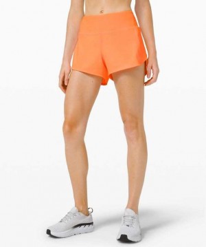 Lululemon Speed Up MR 4" Lined Kadın Şort Turuncu | EXALUP-043