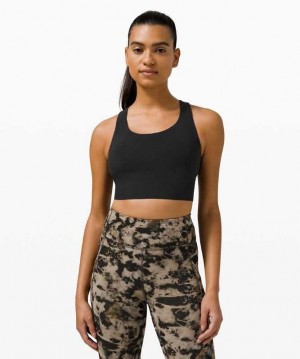 Lululemon Stash It Medium Support, B/C Cup Kadın Spor Sütyeni Siyah | MOWESH-649