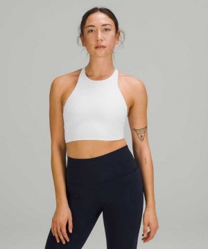 Lululemon Strong Lines Medium Support, B/C Cups Kadın Spor Sütyeni Beyaz | TPNABX-718