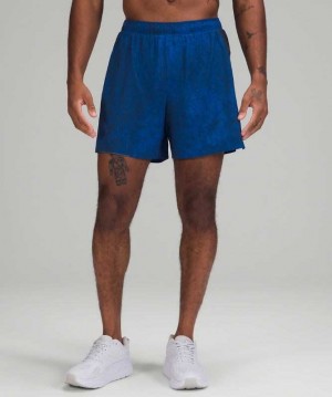 Lululemon Surge 6" Lined Erkek Şort Mavi Lacivert | LSXYJR-641