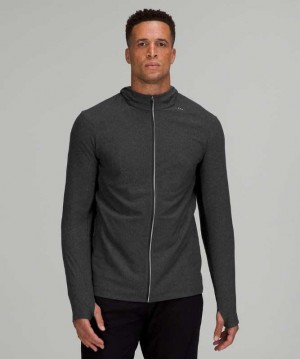 Lululemon Surge Warm Full Zip Erkek Mont Gri Siyah | EKUBYH-573
