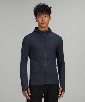 Lululemon Surge Warm Full Zip Erkek Tişörtü Lacivert Siyah | VUBZKA-678